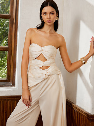 Bow Tie Back Strapless Top