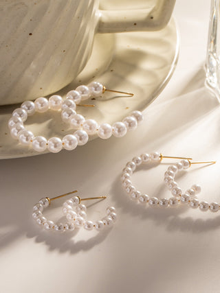 Hoop Pearl Earrings