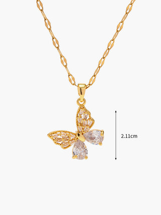 Collier papillon Golden Radiance