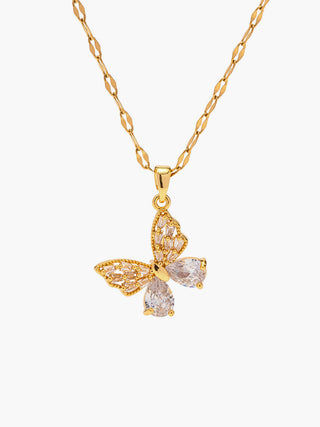 Collier papillon Golden Radiance