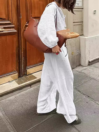 semble pantalon en coton à nouer à l'avant