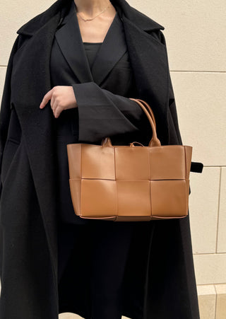 Sac fourre-tout en cuir - Chameau