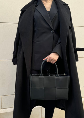 Sac fourre-tout en cuir - Noir