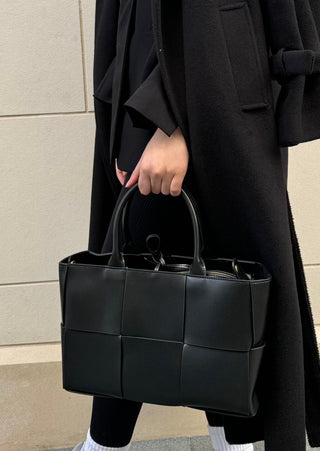 Sac fourre-tout en cuir - Noir