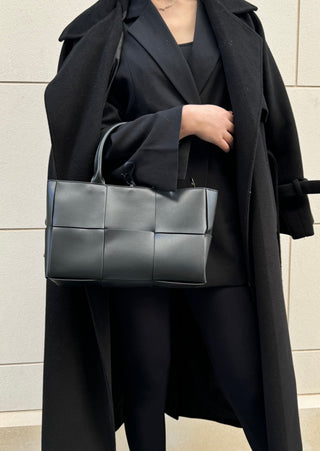 Sac fourre-tout en cuir - Noir