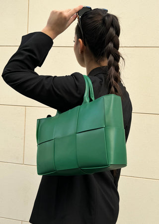 Sac fourre-tout en cuir - Vert