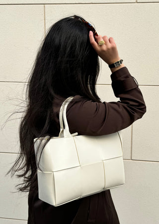 Sac fourre-tout en cuir - Blanc