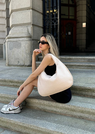 Sac en cuir quotidien - Blanc cassé