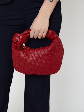 Mini sac en cuir pour tous les jours - Rouge cerise