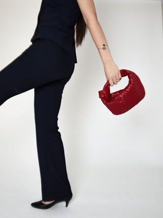 Mini sac en cuir pour tous les jours - Rouge cerise